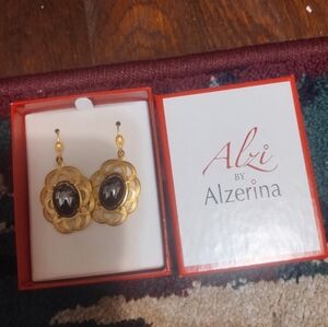 ALZI BY ALZERIN  24KT GOLD PLATED EARRINGS